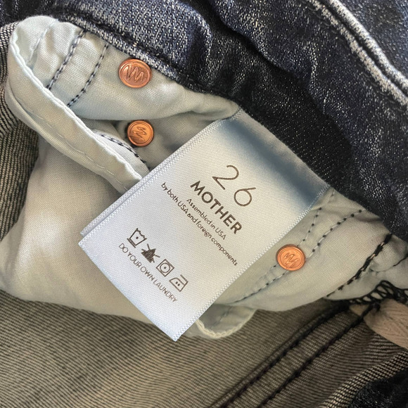 MOTHER Skinny Jeans - Dark Blue with Red Stripe W26 - Picture 4 of 7